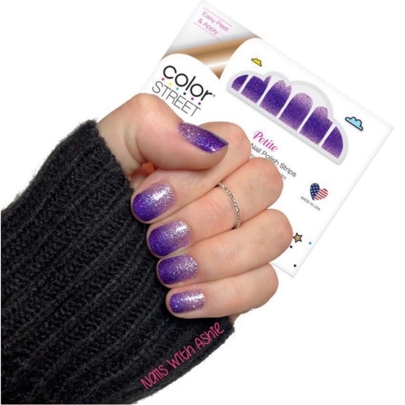 *Retired* Color Street: Achieve Grapeness (Petite) | Purple Gradient Glitter - Picture 9 of 14